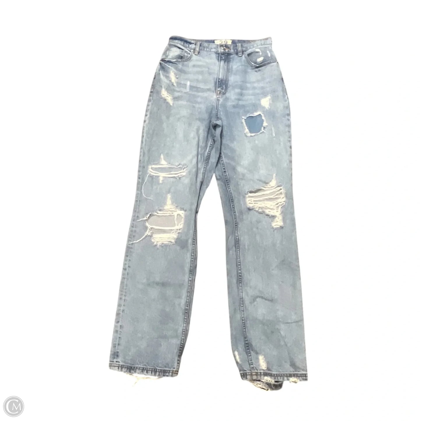 Jeans Straight By Free People In Blue Denim, Size: 8