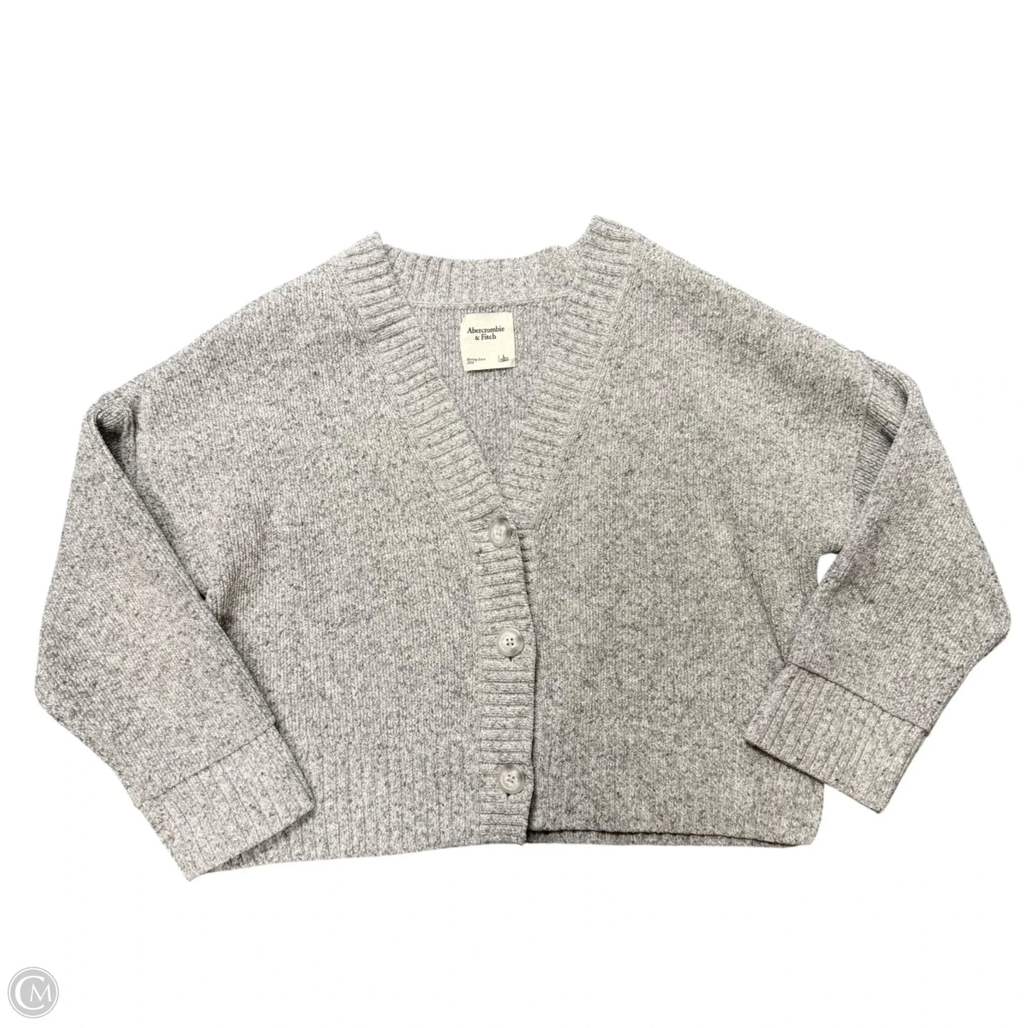 Sweater Cardigan By Abercrombie And Fitch In Grey, Size: L