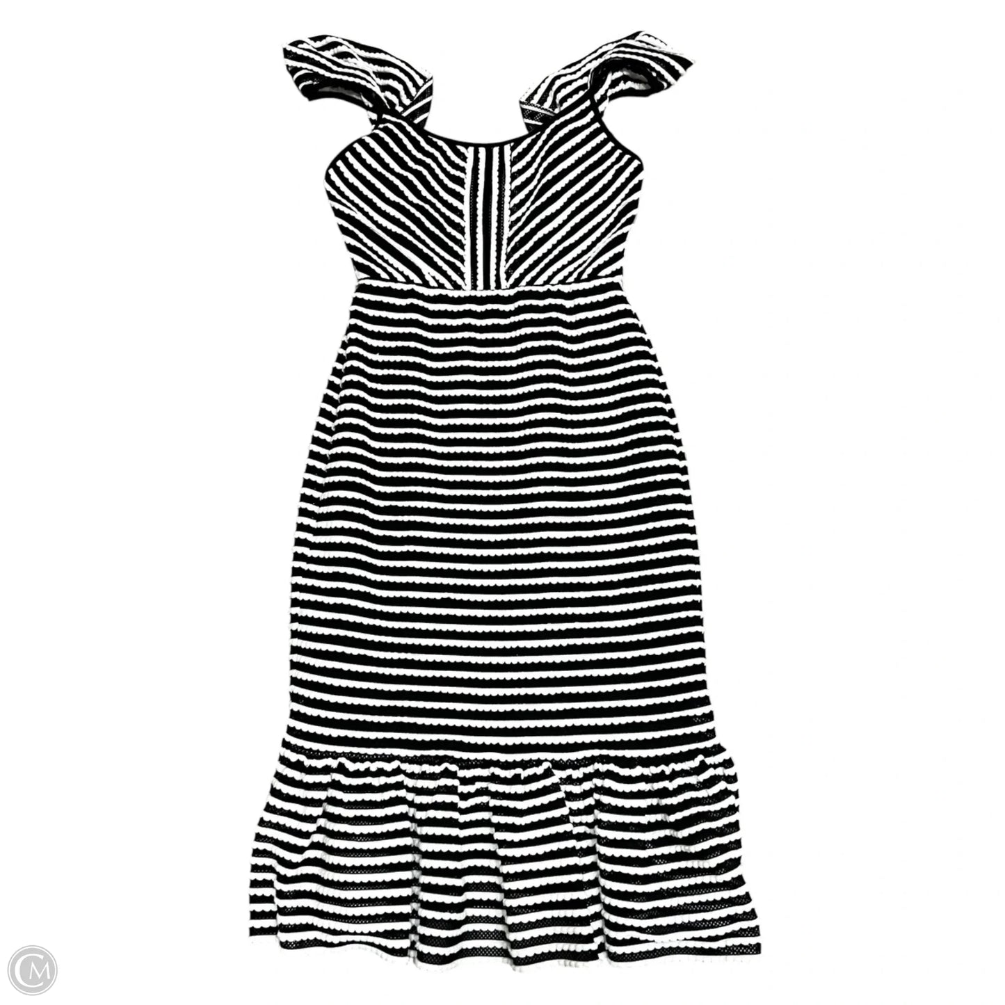 Dress Party Midi By Bcbgmaxazria In Black & White, Size: Xs