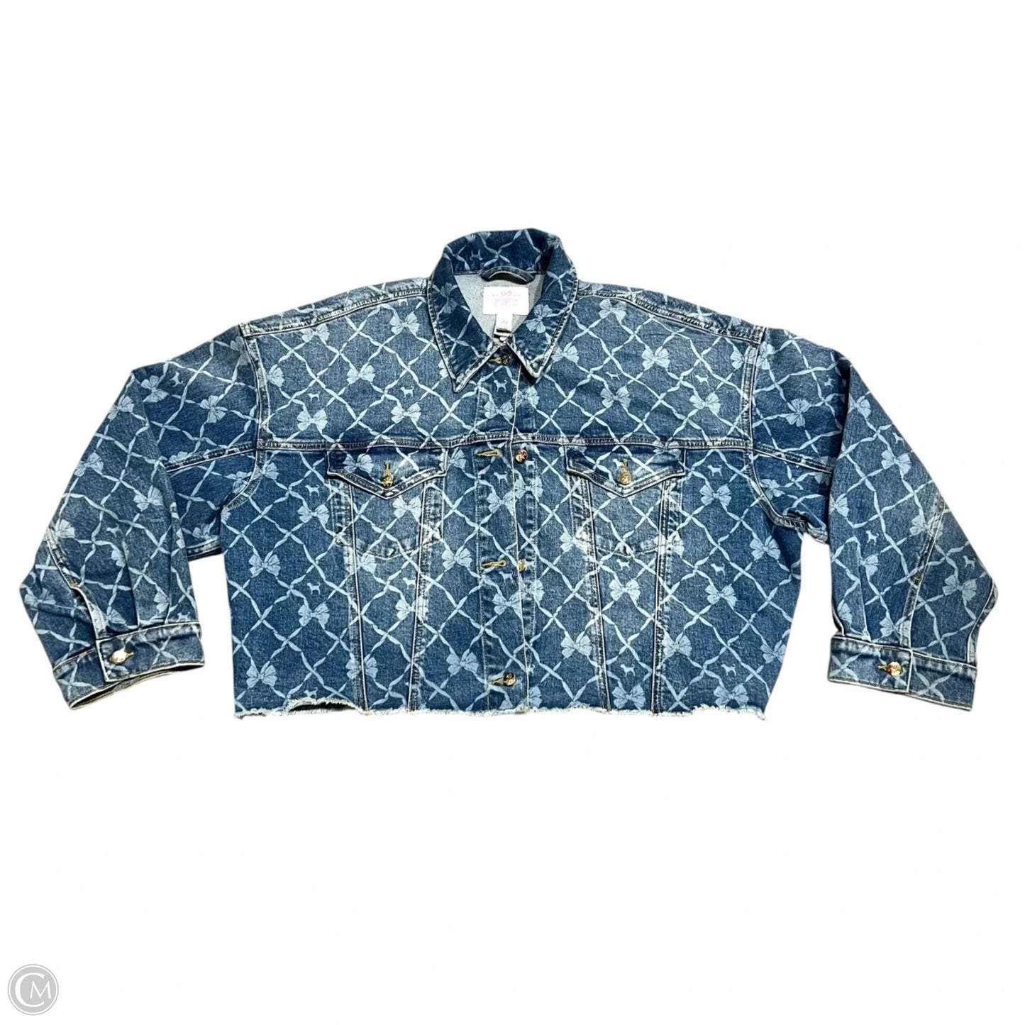 Jacket Denim By Pink In Blue Denim, Size: Xl