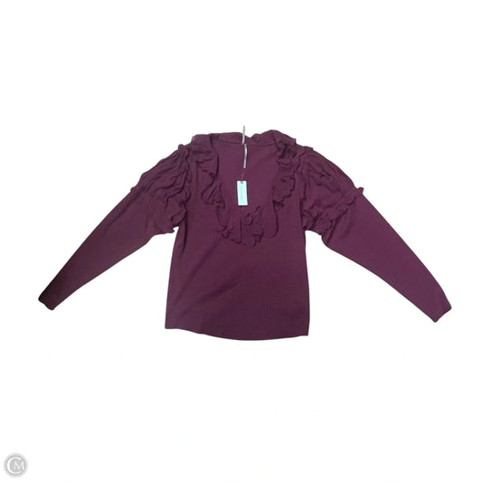 Top Long Sleeve By Anthropologie In Purple, Size: Xl