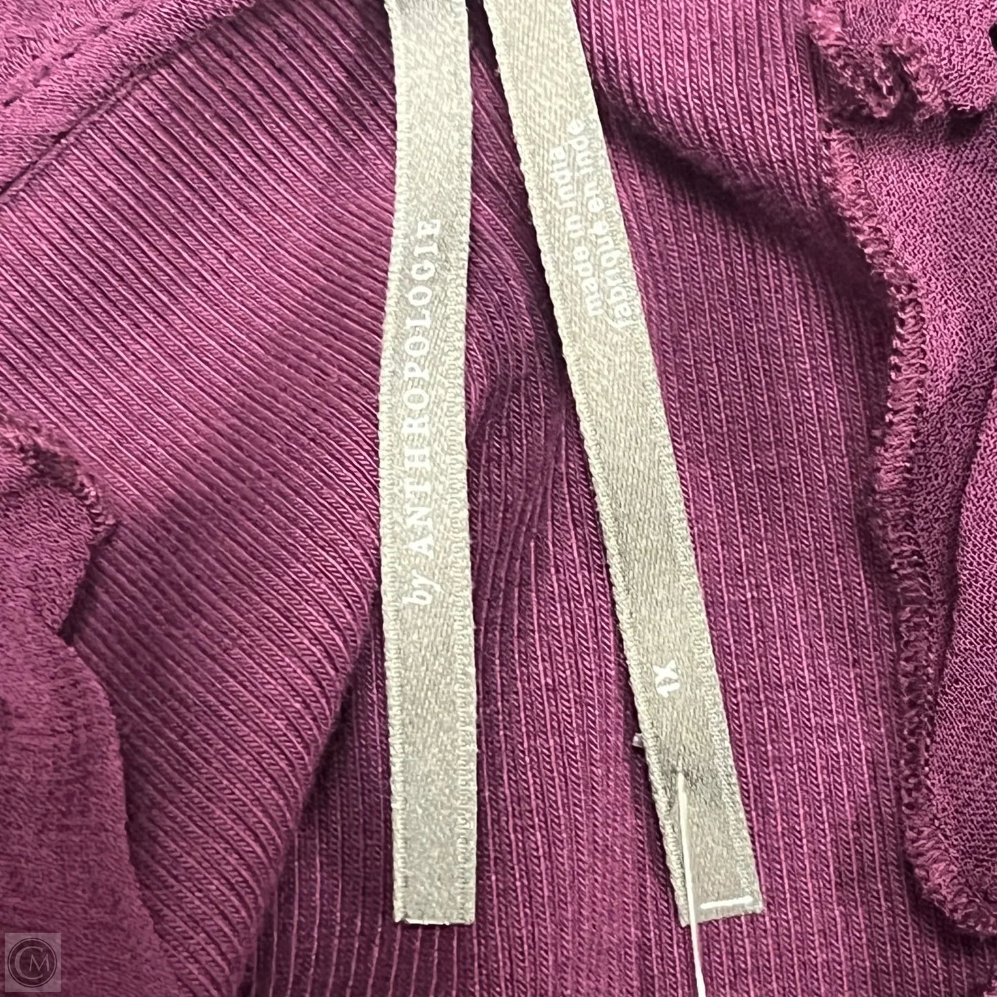 Top Long Sleeve By Anthropologie In Purple, Size: Xl
