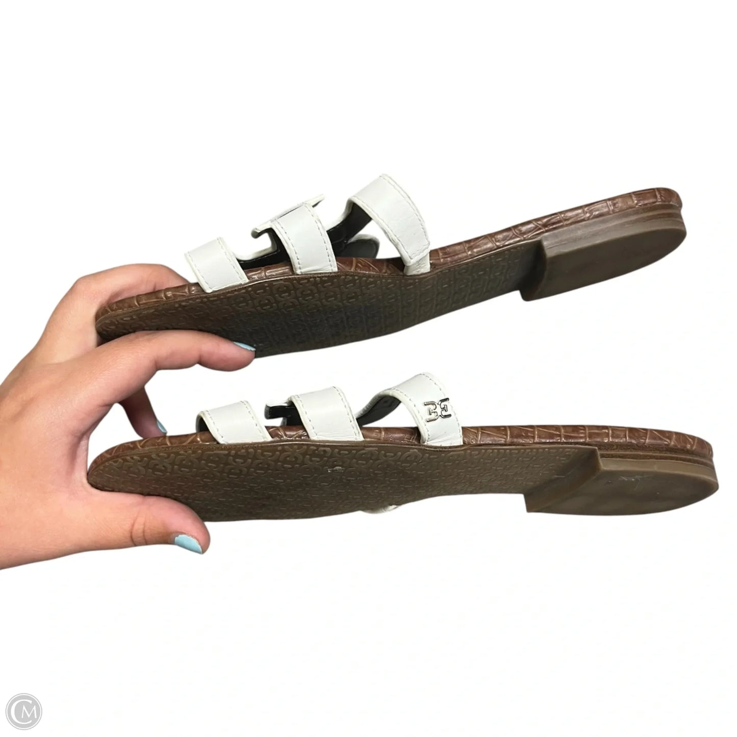Sandals Flats By Sam Edelman In Brown & White, Size: 9