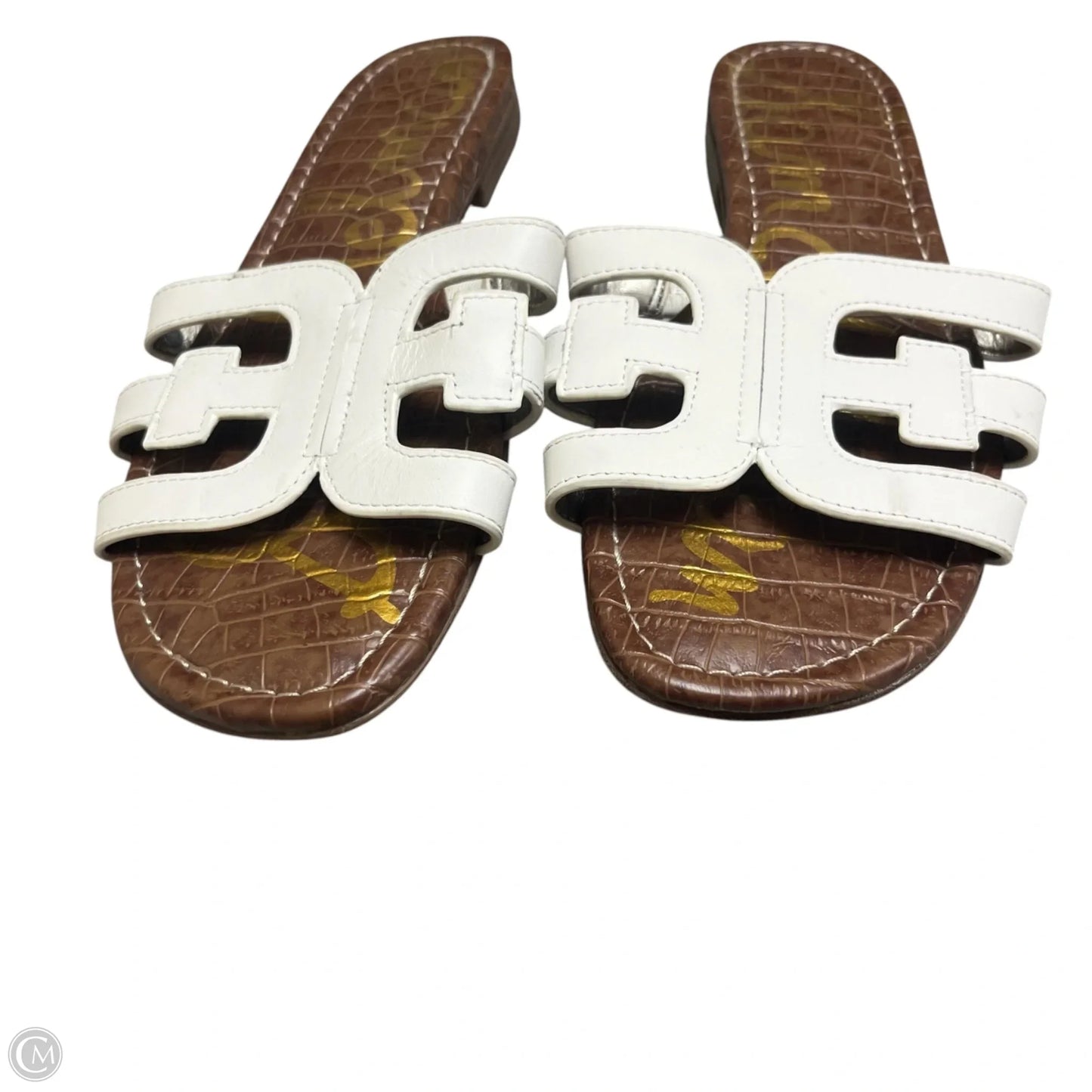 Sandals Flats By Sam Edelman In Brown & White, Size: 9