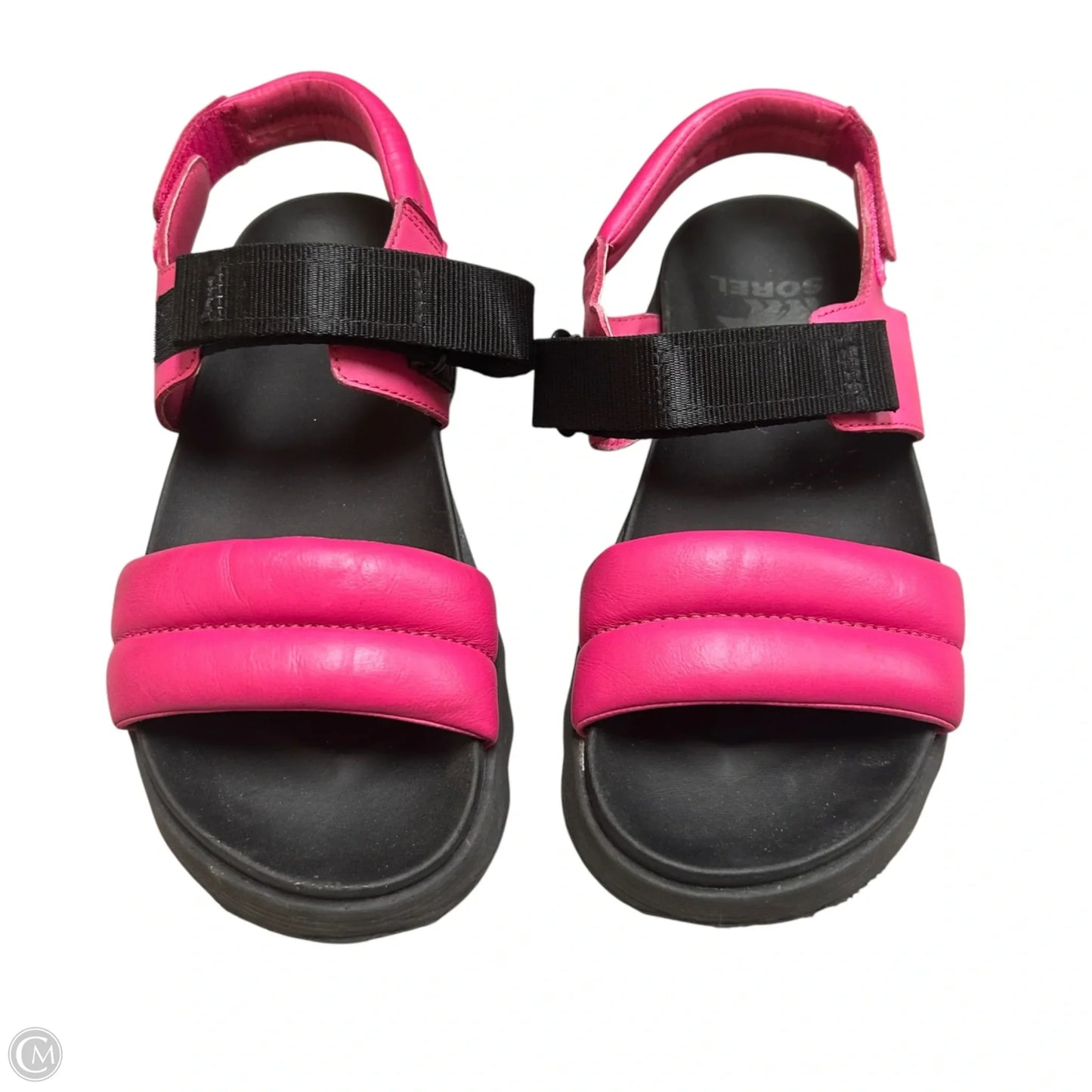 Sandals Sport By Sorel In Black & Pink, Size: 7