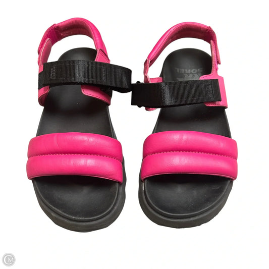 Sandals Sport By Sorel In Black & Pink, Size: 7
