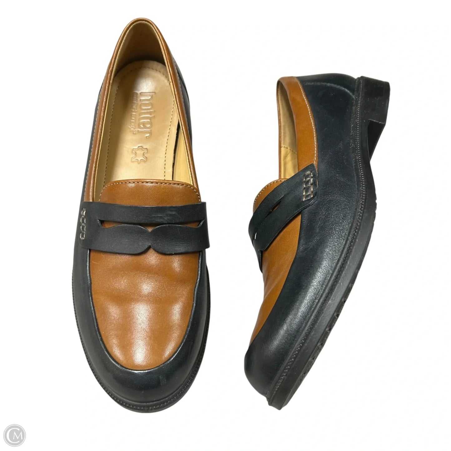 Shoes Flats By Hotter In Black & Brown, Size: 8