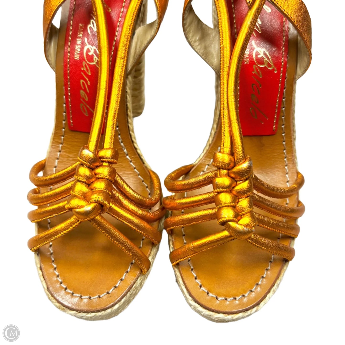 Sandals Heels Block By Paloma Barcelo In Orange, Size: 6.5