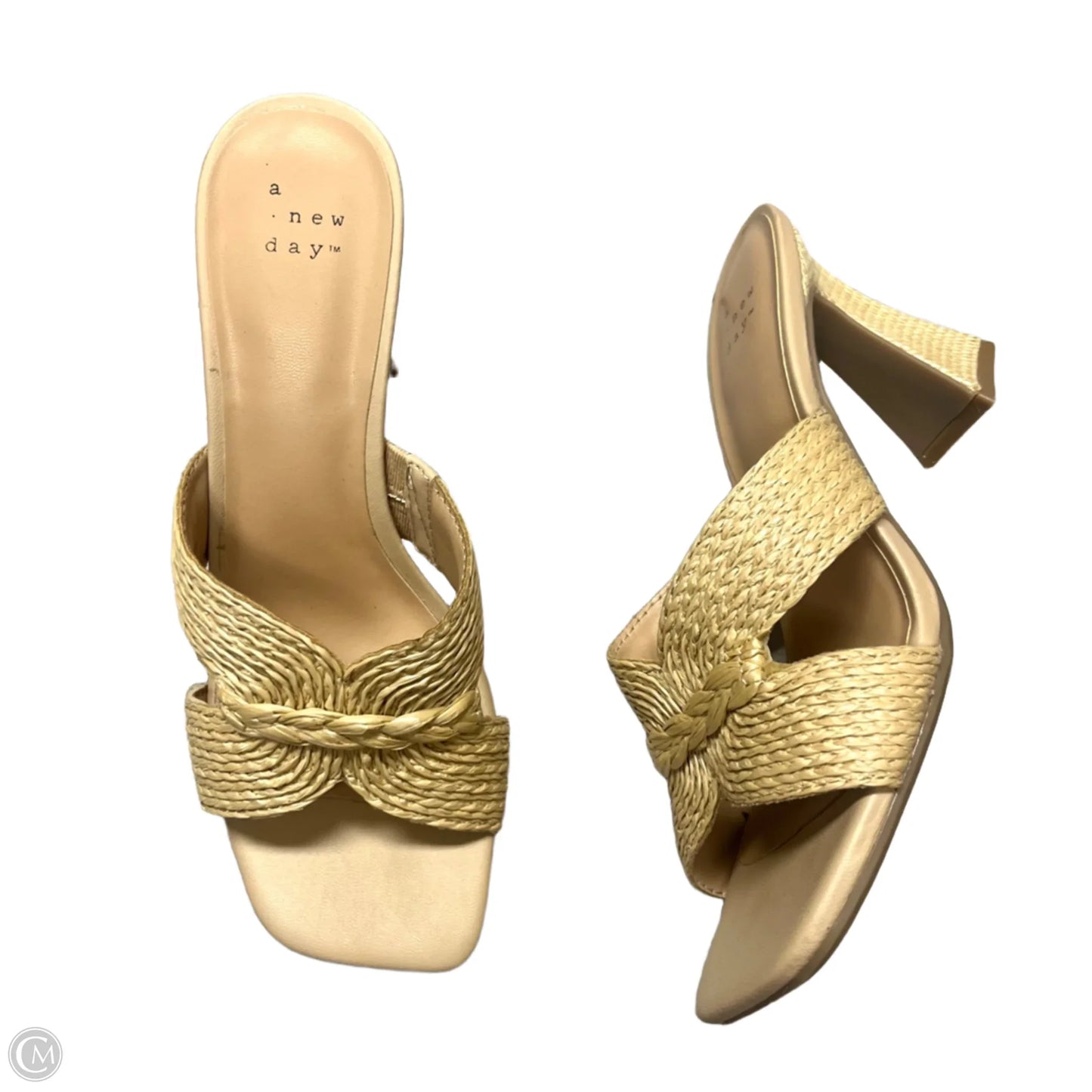 Sandals Heels Block By A New Day In Tan, Size: 7