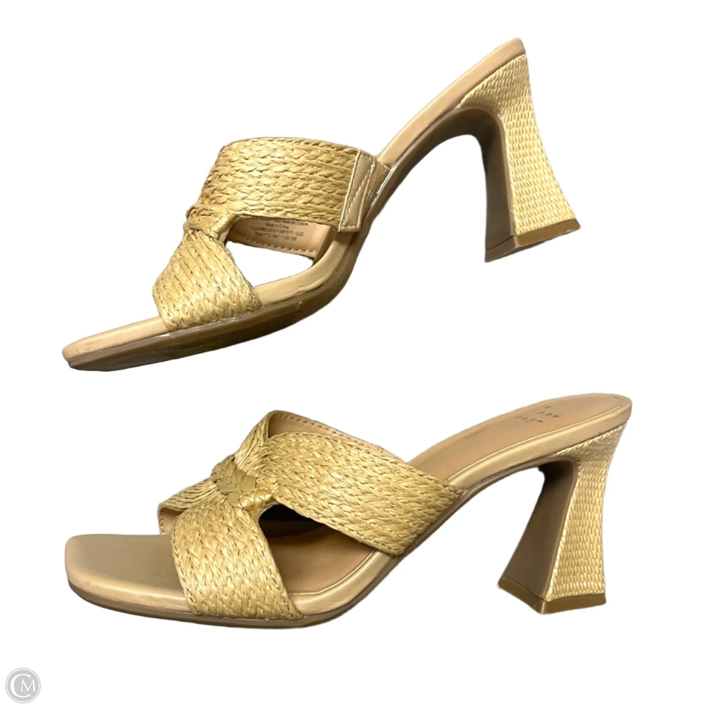 Sandals Heels Block By A New Day In Tan, Size: 7