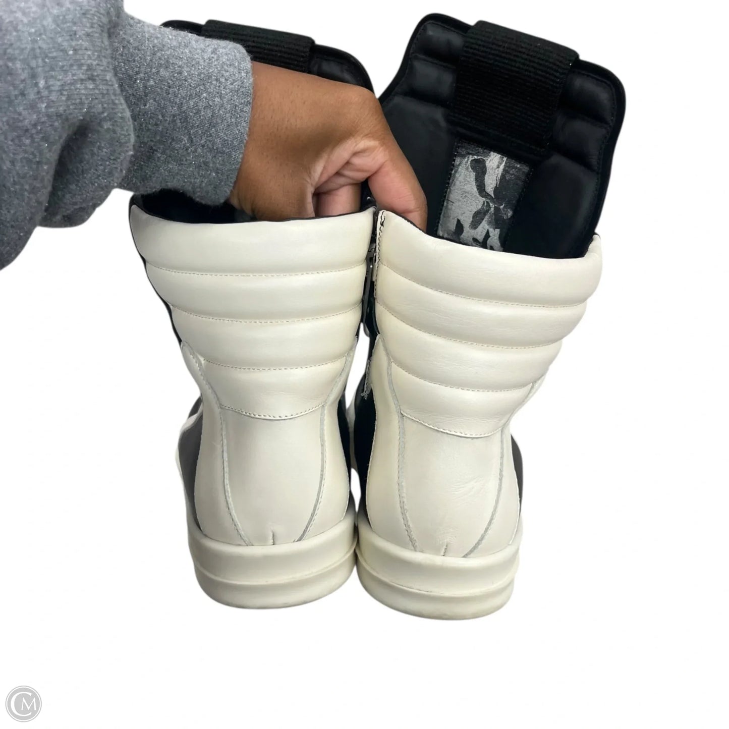 Shoes Sneakers By Rick Owens In Black & White, Size: 9.5