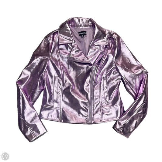 Jacket Moto By Steve Madden In Pink, Size: M