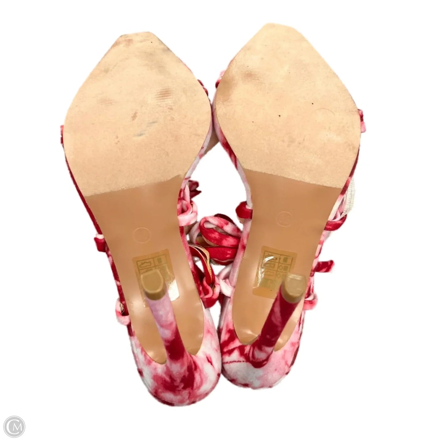 Sandals Heels Stiletto By Fashion Nova In Pink, Size: 8.5