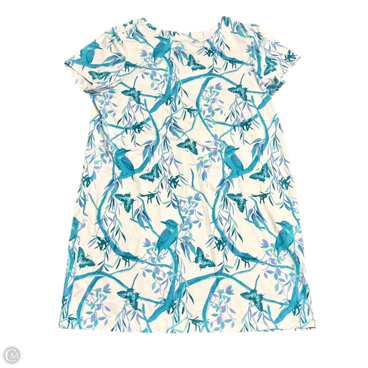 Dress Casual Short By Jude Connally In Blue & White, Size: Xxl