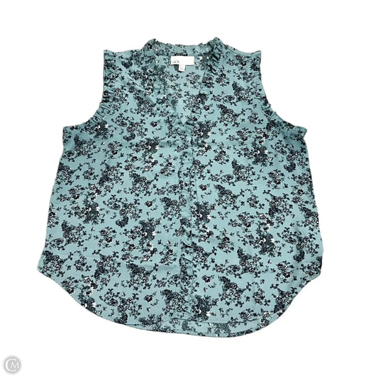 Top Sleeveless By Nordstrom In Black & Blue, Size: Xl