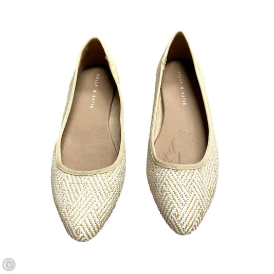 Shoes Flats By Kelly And Katie In Tan & White, Size: 8.5