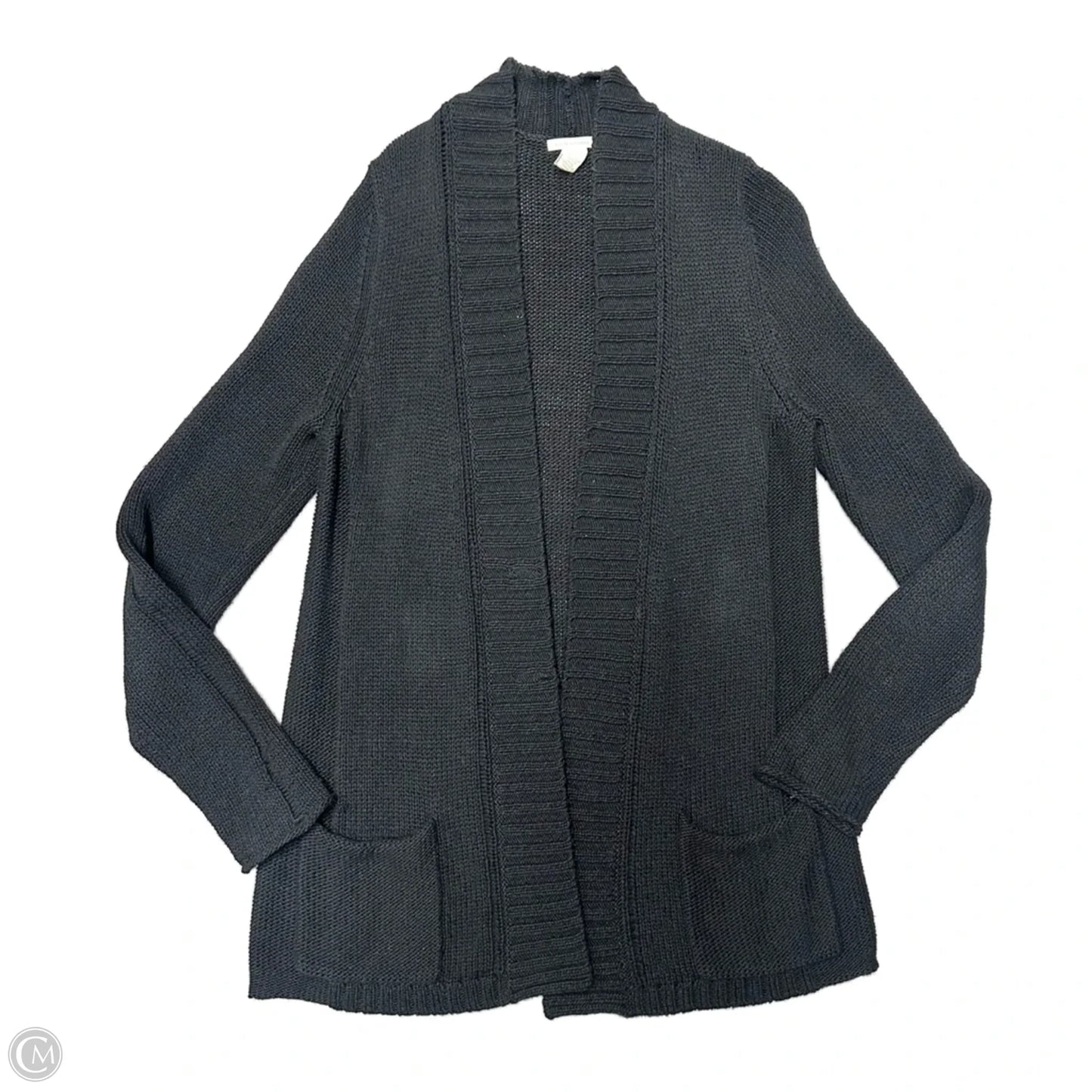 Sweater Cardigan By White And Warren In Black, Size: M