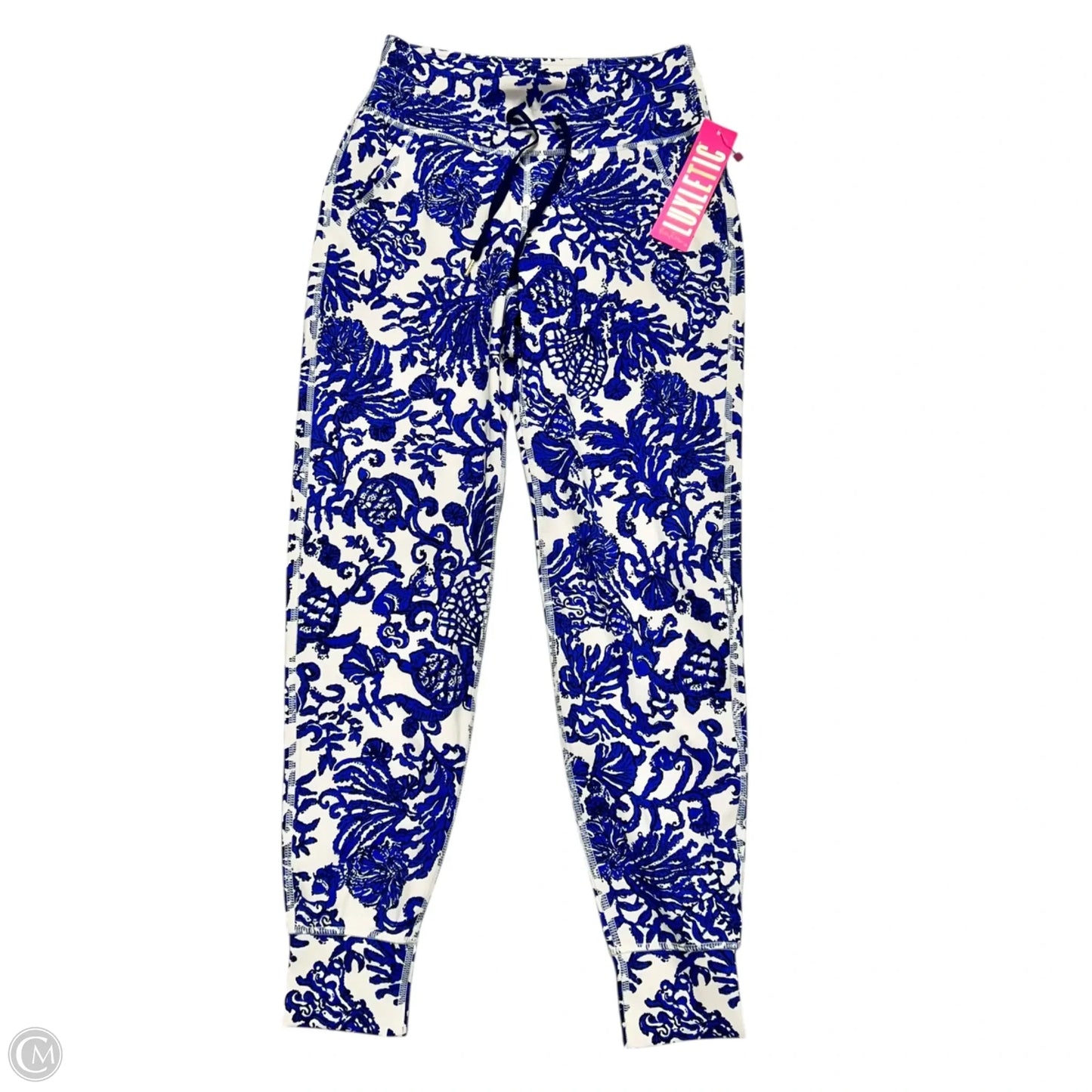 Pants Designer By Lilly Pulitzer In Blue & Cream, Size: Xs