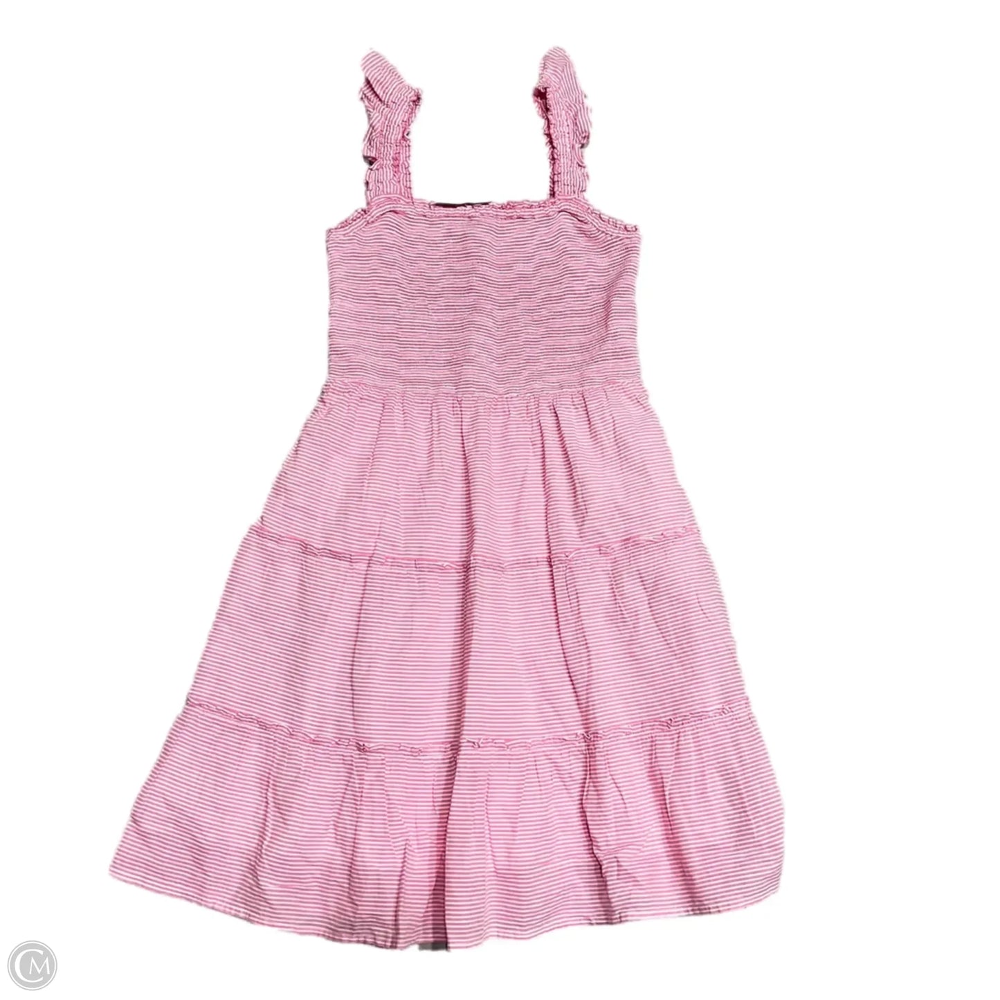 Dress Casual Midi By J. Crew In Pink & White, Size: S