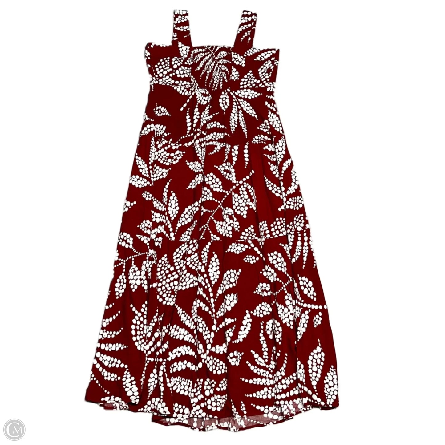 Dress Casual Maxi By Vince Camuto In Brown & White, Size: L