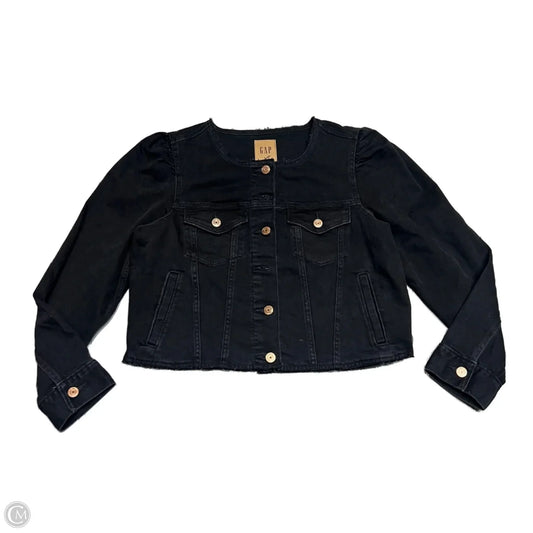 Jacket Denim By Gap In Black, Size: Mp