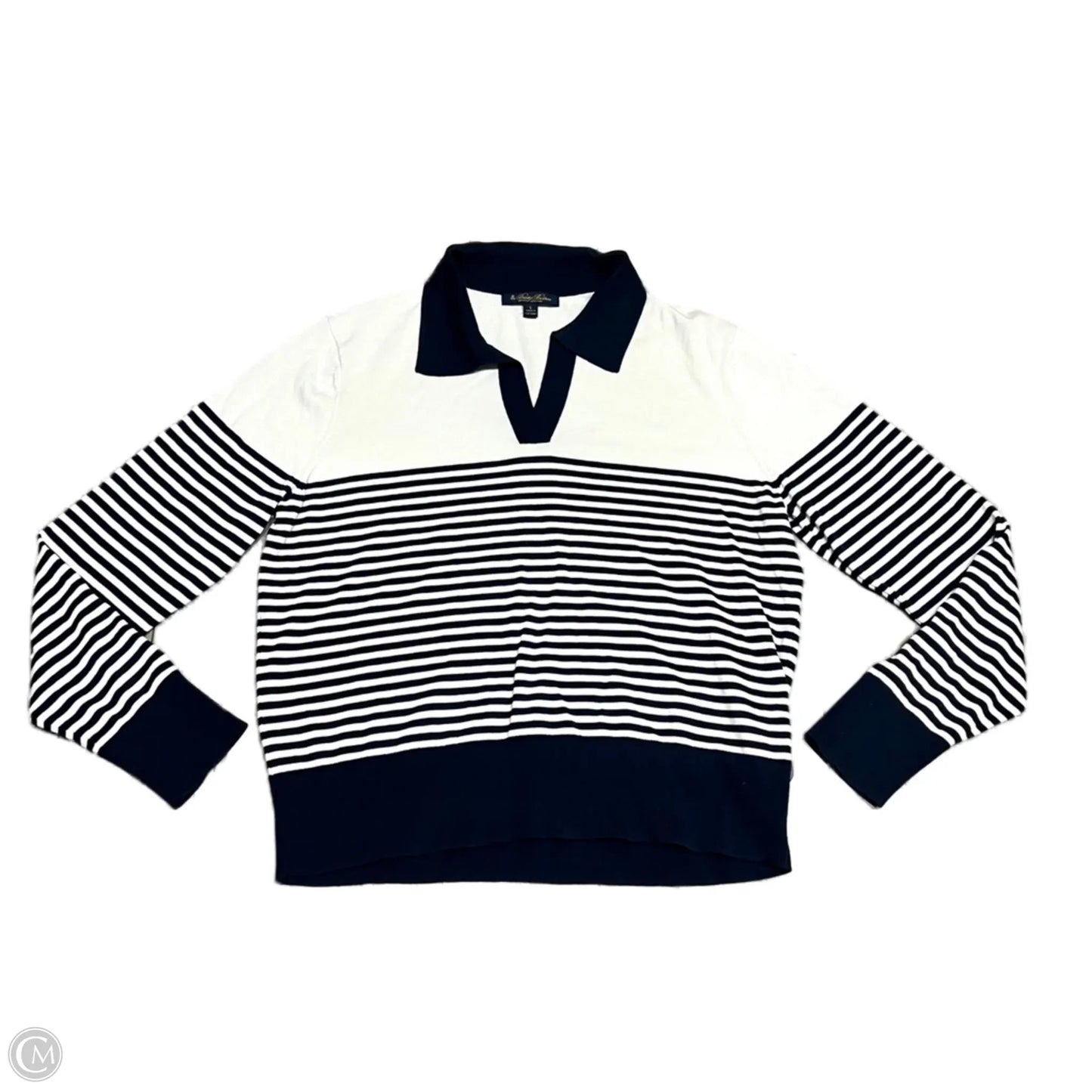 Sweater By Brooks Brothers In Blue & White, Size: L