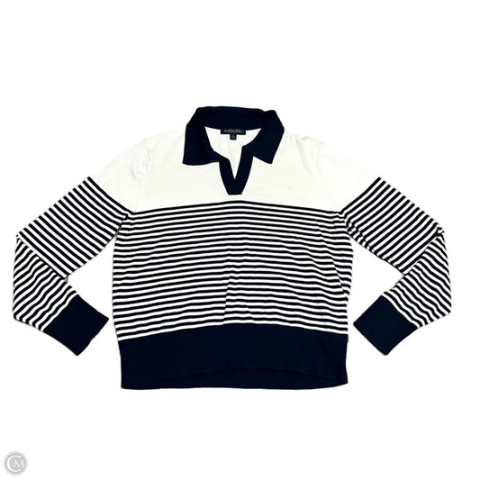 Sweater By Brooks Brothers In Blue & White, Size: L