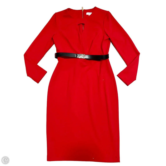 Dress Work By Calvin Klein In Red, Size: M