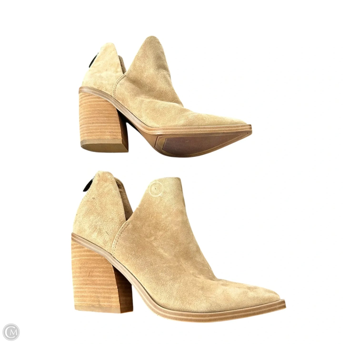 Boots Ankle Heels By Steve Madden In Tan, Size: 6.5