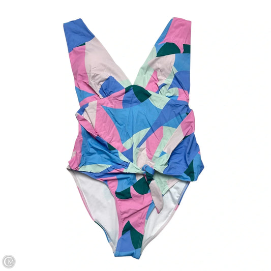 Swimsuit In Blue & Pink, Size: S