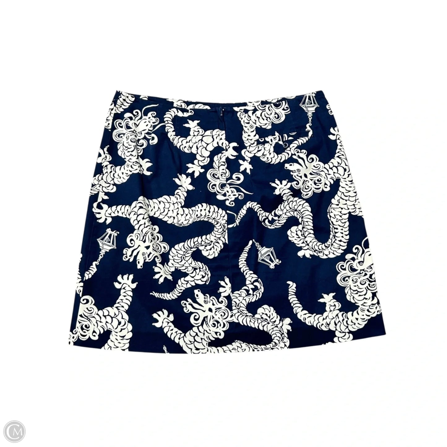 Skirt Designer By Lilly Pulitzer In Blue & White, Size: 14