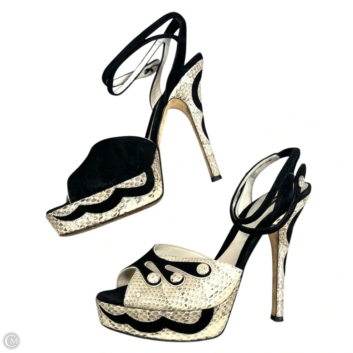 Shoes Heels Stiletto By Bally In Snakeskin Print, Size: 9.5