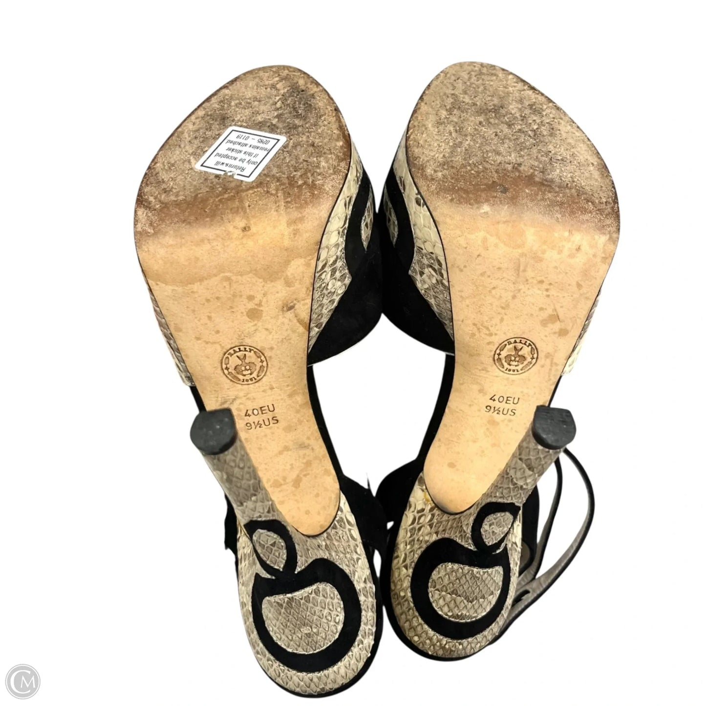 Shoes Heels Stiletto By Bally In Snakeskin Print, Size: 9.5