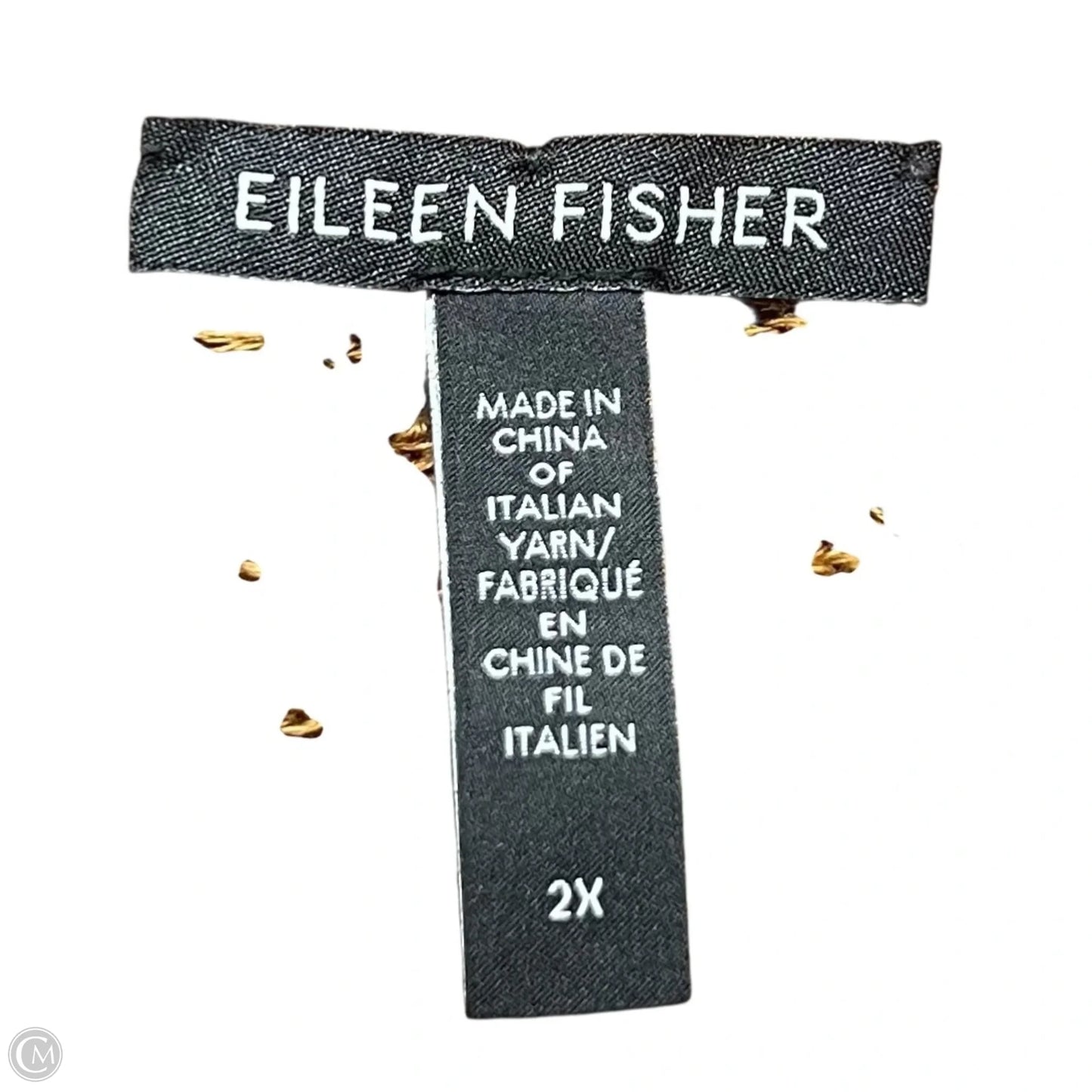 Sweater Short Sleeve By Eileen Fisher In Brown, Size: 2x