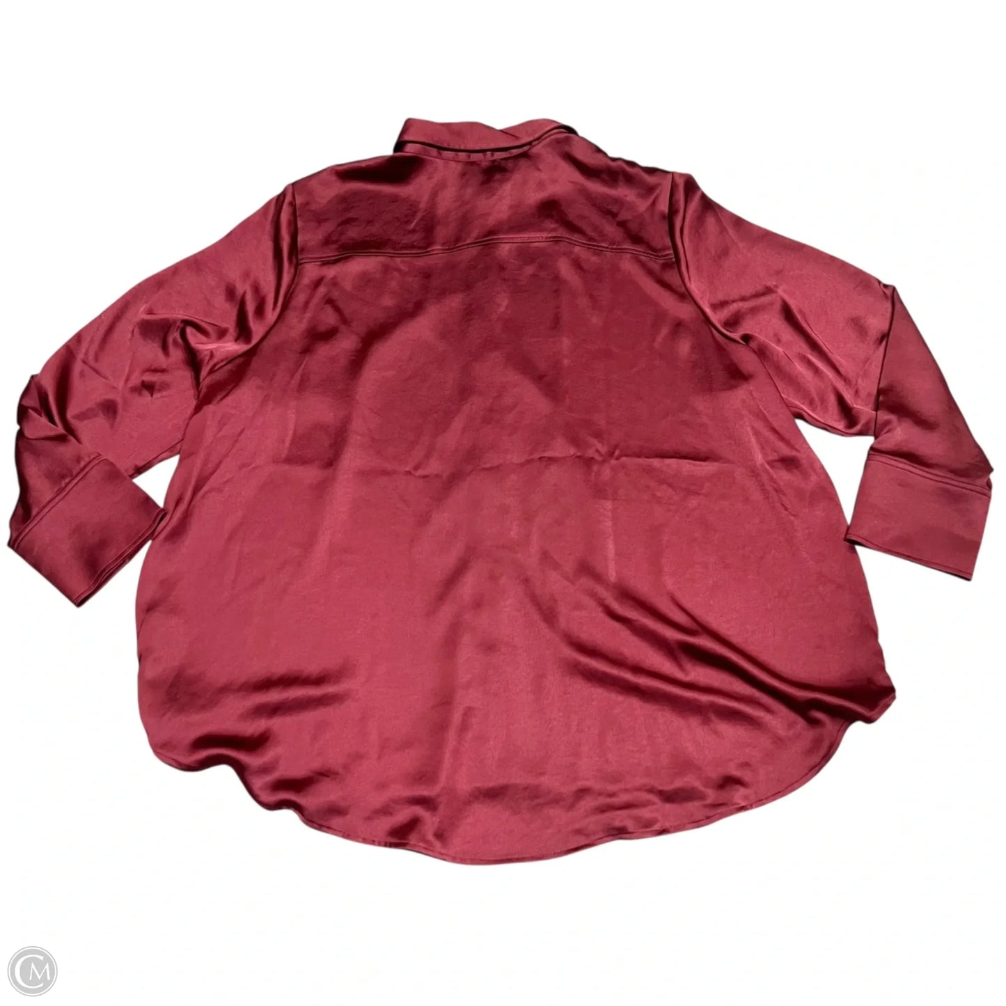 Top Long Sleeve By Nordstrom In Maroon, Size: 3x