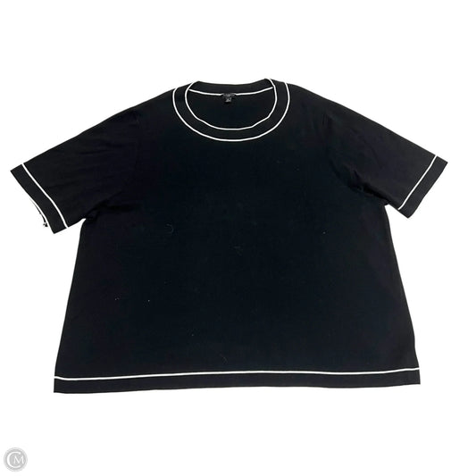 Top Short Sleeve By Talbots In Black & White, Size: 3x
