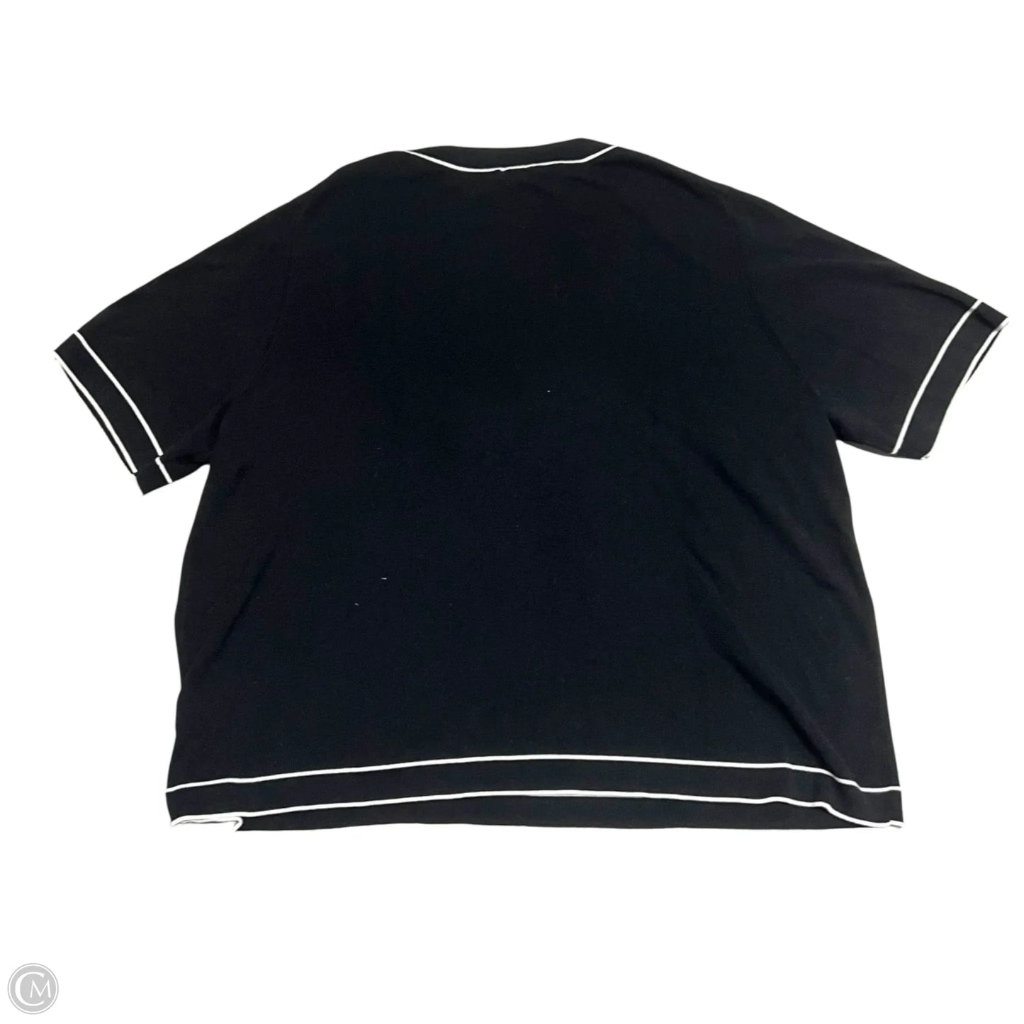 Top Short Sleeve By Talbots In Black & White, Size: 3x