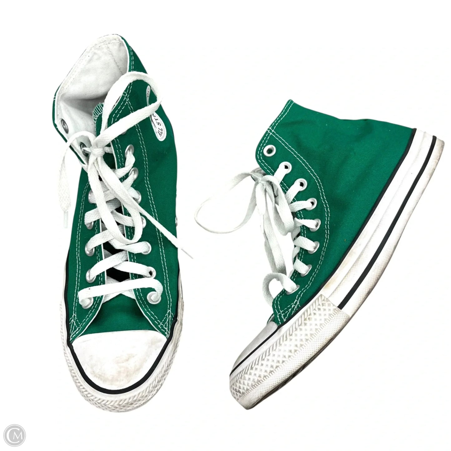 Shoes Sneakers By Converse In Green & White, Size: 10