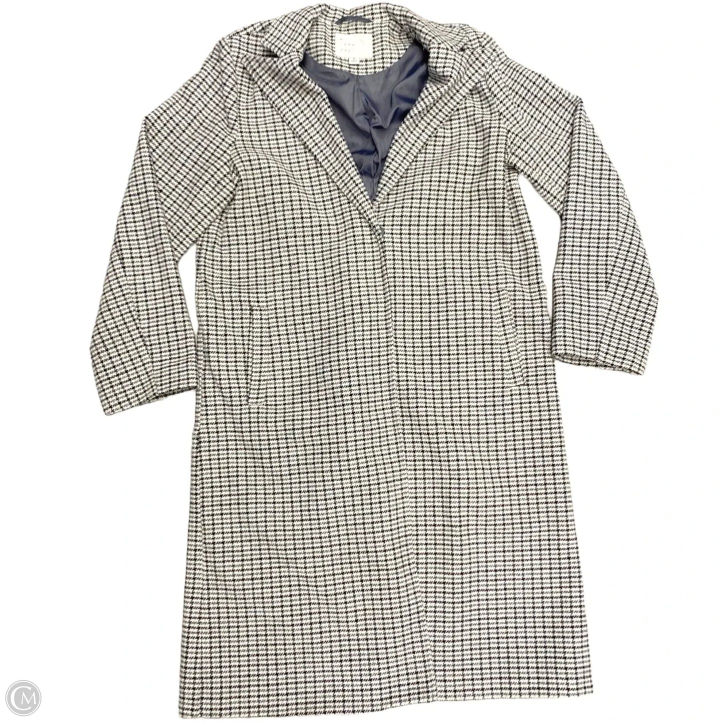 Coat Wool By A New Day In Checkered Pattern, Size: M