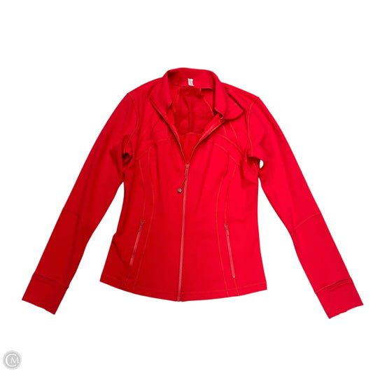 Athletic Jacket By Lululemon In Red, Size: L