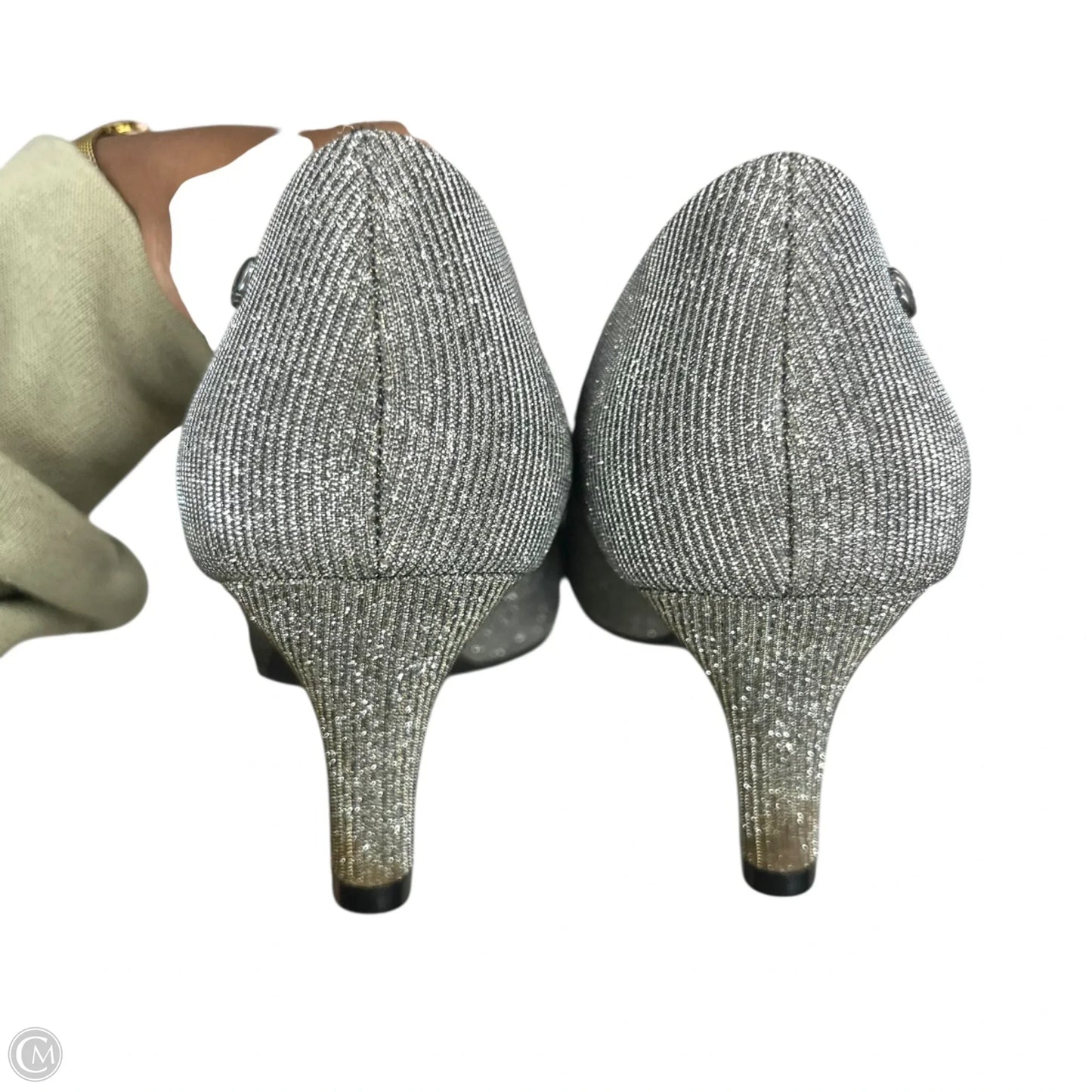 Shoes Heels Kitten By Life Stride In Silver, Size: 9.5