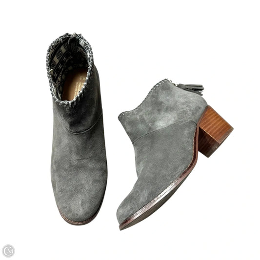 Boots Ankle Heels By Toms In Grey, Size: 6.5