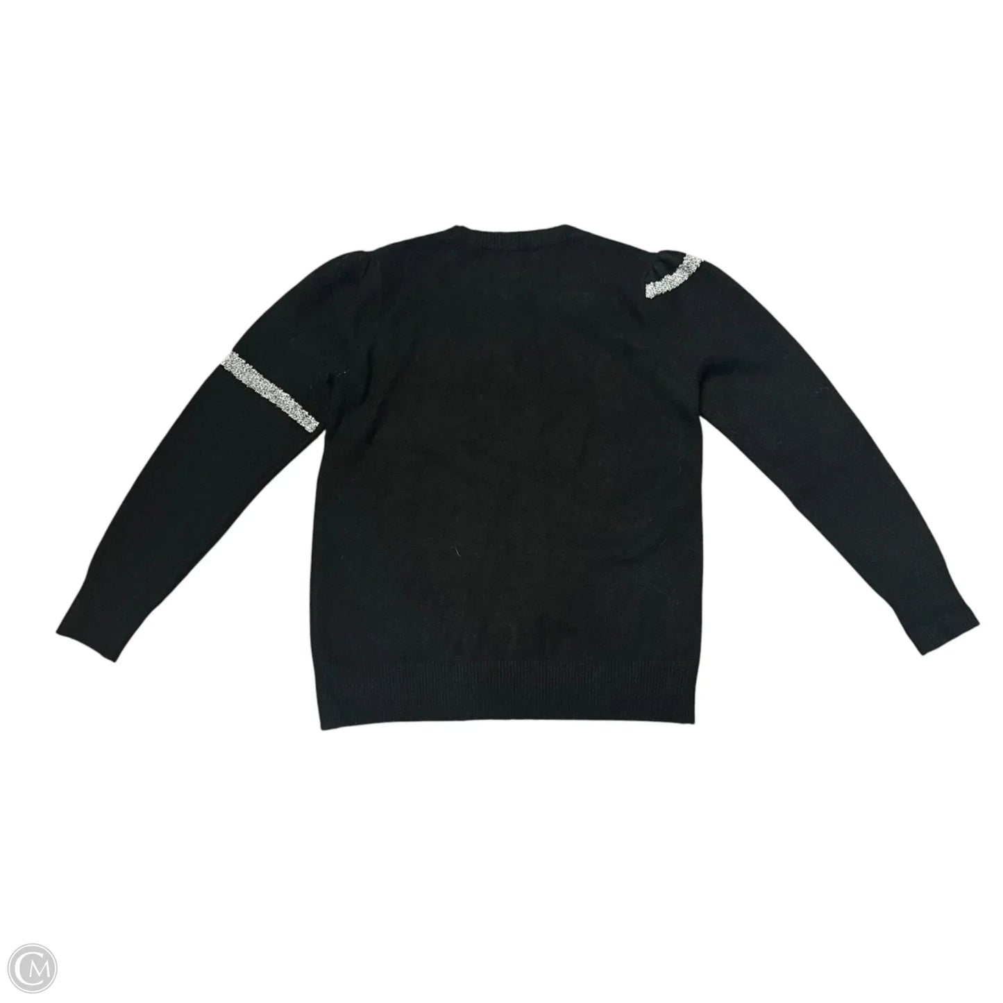 Sweater By Loft In Black & Silver, Size: M