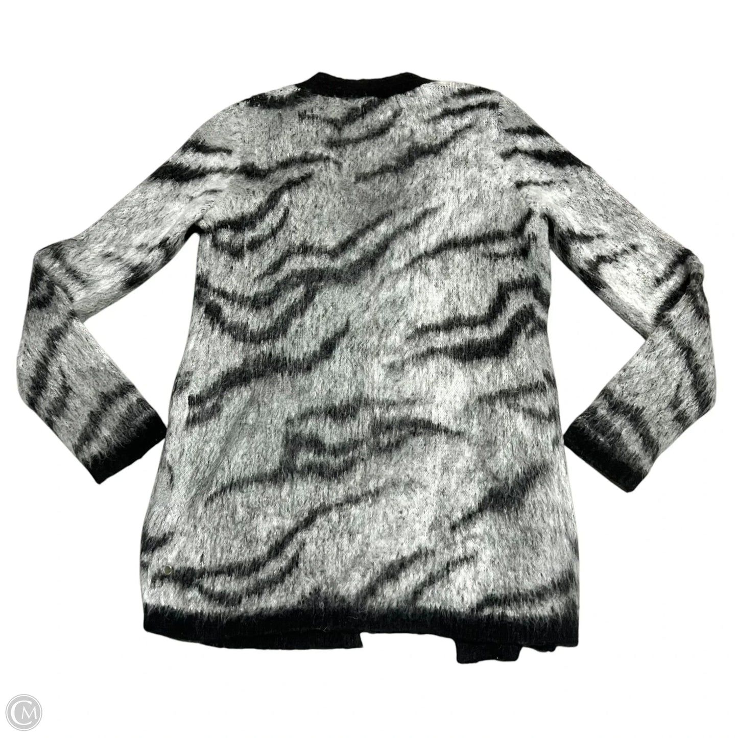 Sweater Cardigan By White House Black Market In Black & Grey, Size: S