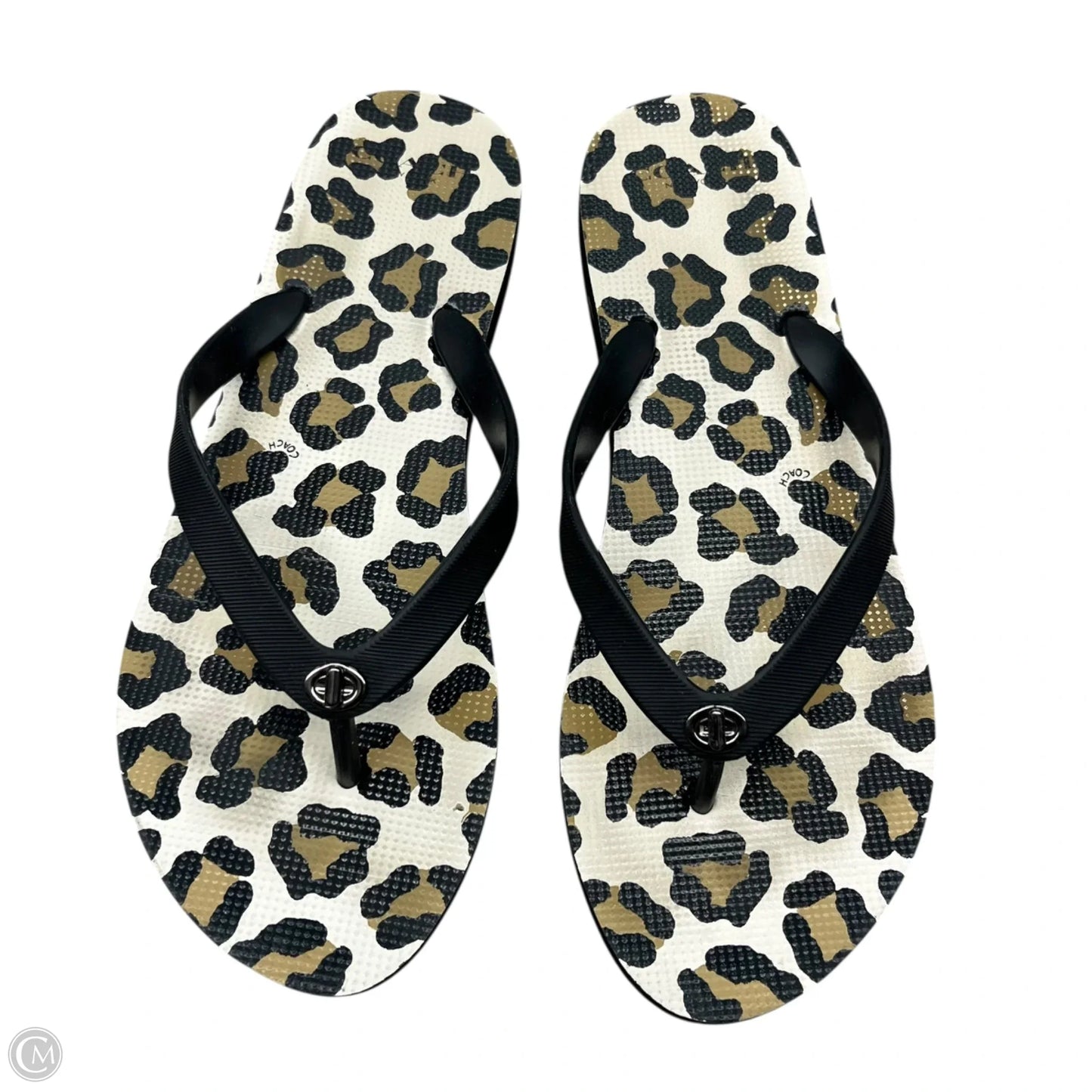 Sandals Designer By Coach In Animal Print, Size: 10