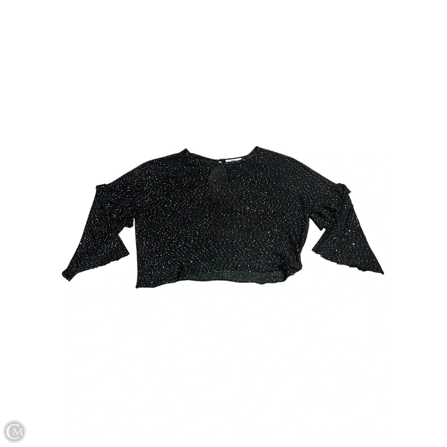 Top Long Sleeve By Zara In Black, Size: M