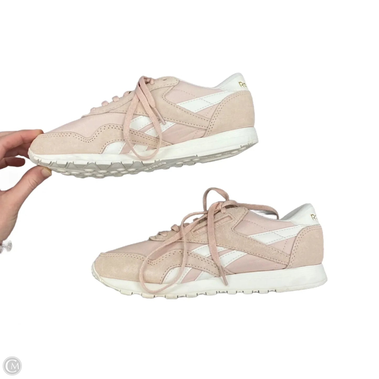 Shoes Athletic By Reebok In Pink & White, Size: 6.5