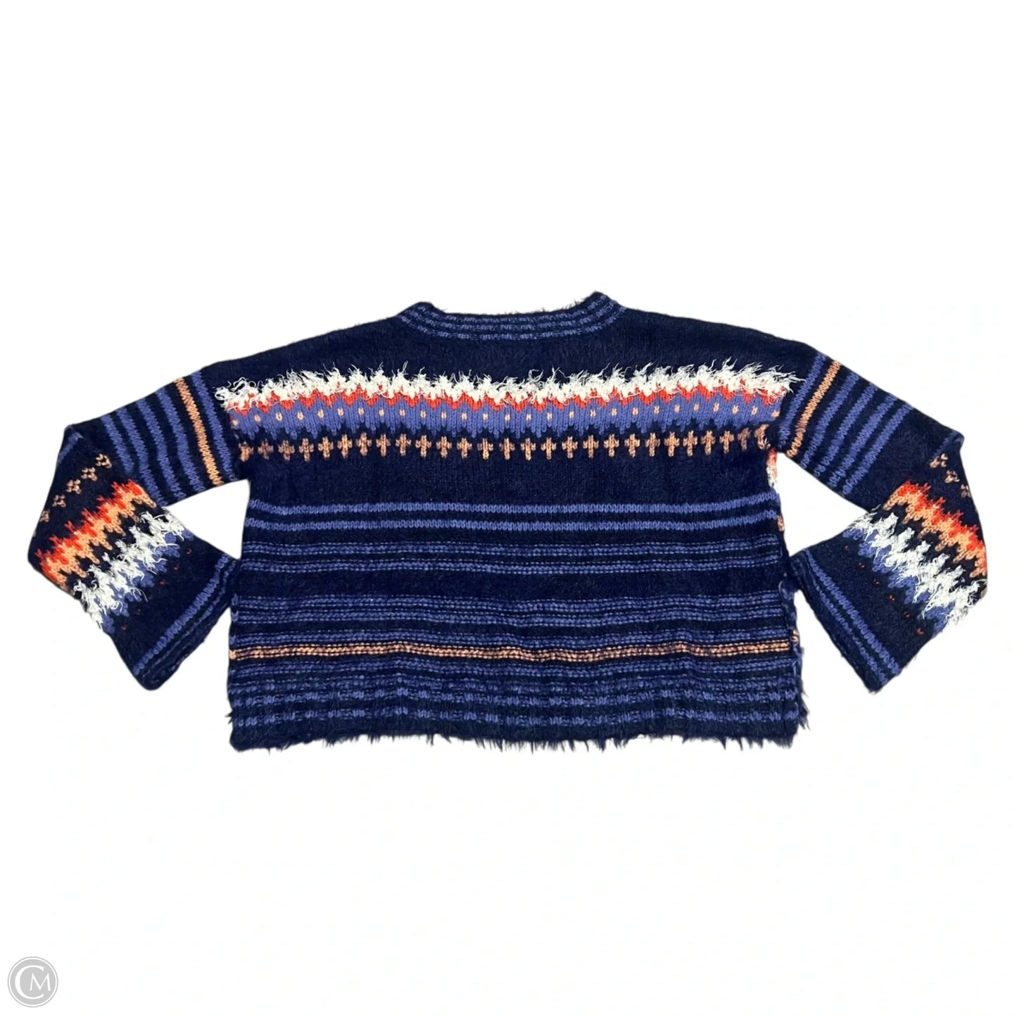Sweater By Free People In Blue & Orange, Size: S