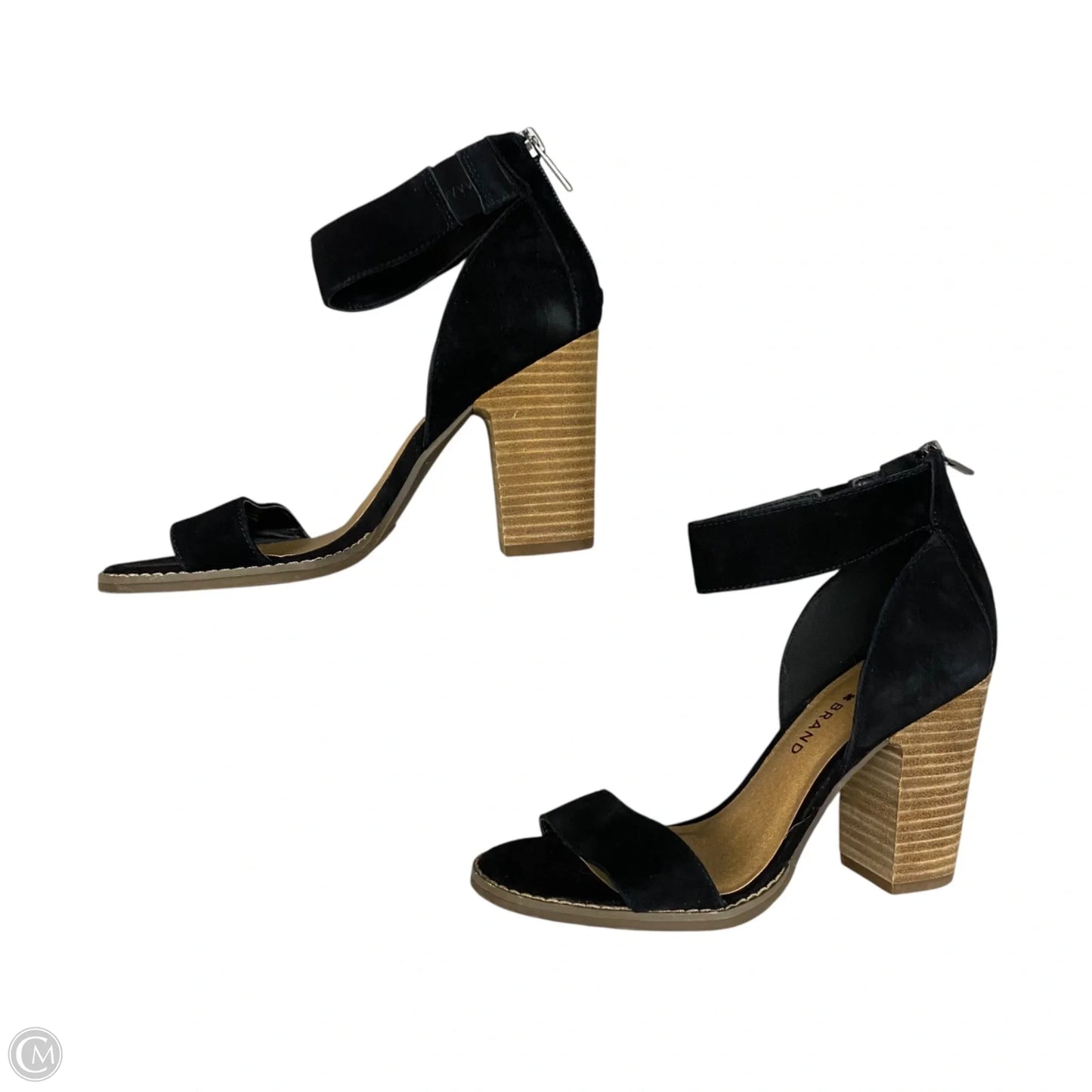 Sandals Heels Block By Lucky Brand In Black, Size: 7