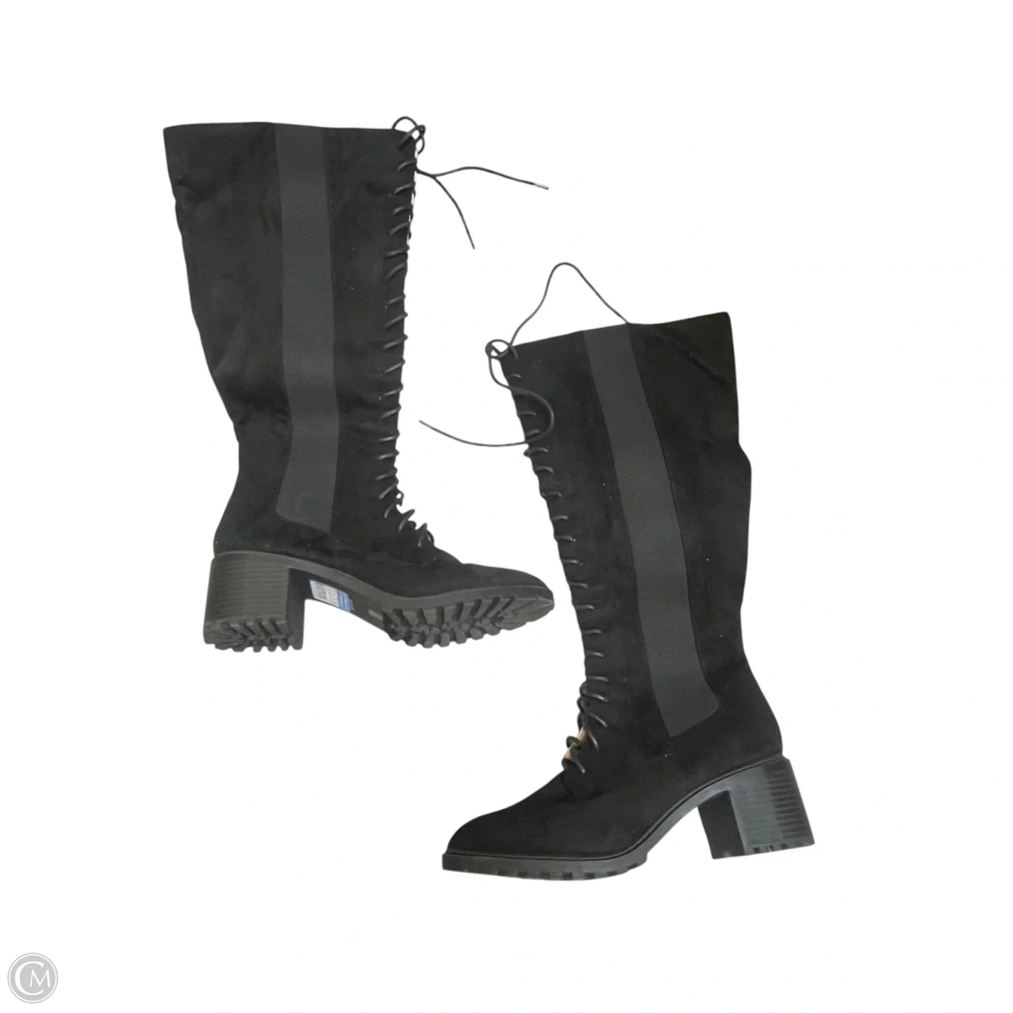 Boots Knee Heels By Tau In Black, Size: 11